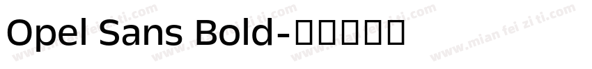 Opel Sans Bold字体转换